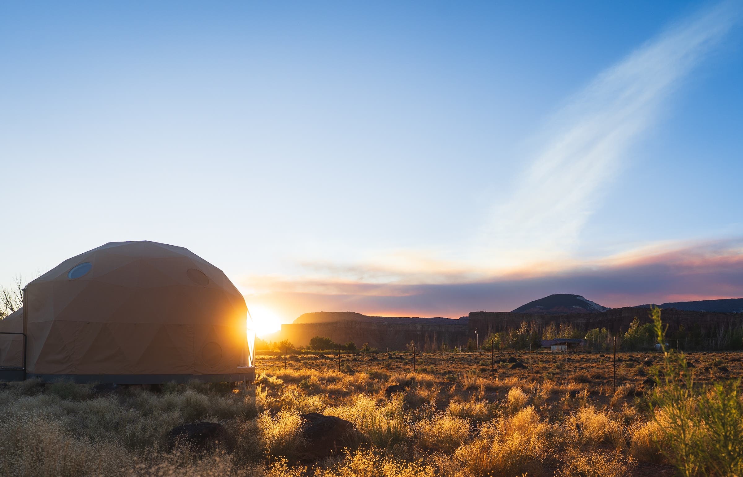 Stargazing dome at Skyview Hotel in Torrey, Utah